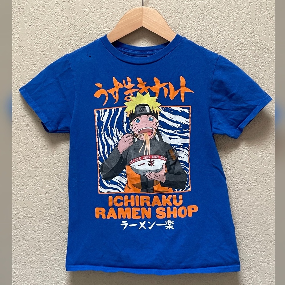 Naruto Ichiraku Ramen Anime Logo T-Shirt Boy Size -M